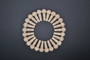 25 Ersatzzapfen, Reparatur, Verbinder,Holzeisenbahn, Brio, Heros, Steckstäbi - Bild 1 von 4