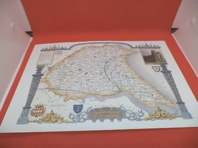 EAST RIDING YORKSHIRE new art print repro ANTIQUE COUNTY MAP thomas moule 1800s - Image 1 of 2