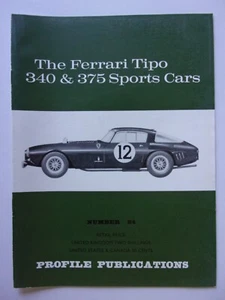 PROFIL PUBLIKATIONEN NR.84 - FERRARI 340 & 375 SPORTS orig 60er Jahre UK Mkt Booklet - Bild 1 von 7