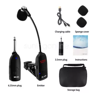 Sistema trasmettitore ricevitore microfono sassofono wireless UHF per tromba sax - Foto 1 di 23