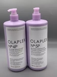 Olaplex No. 4P Blonde Enhancer Toning Shampoo & No.5P Conditioner 33.8 oz Each - Picture 1 of 2