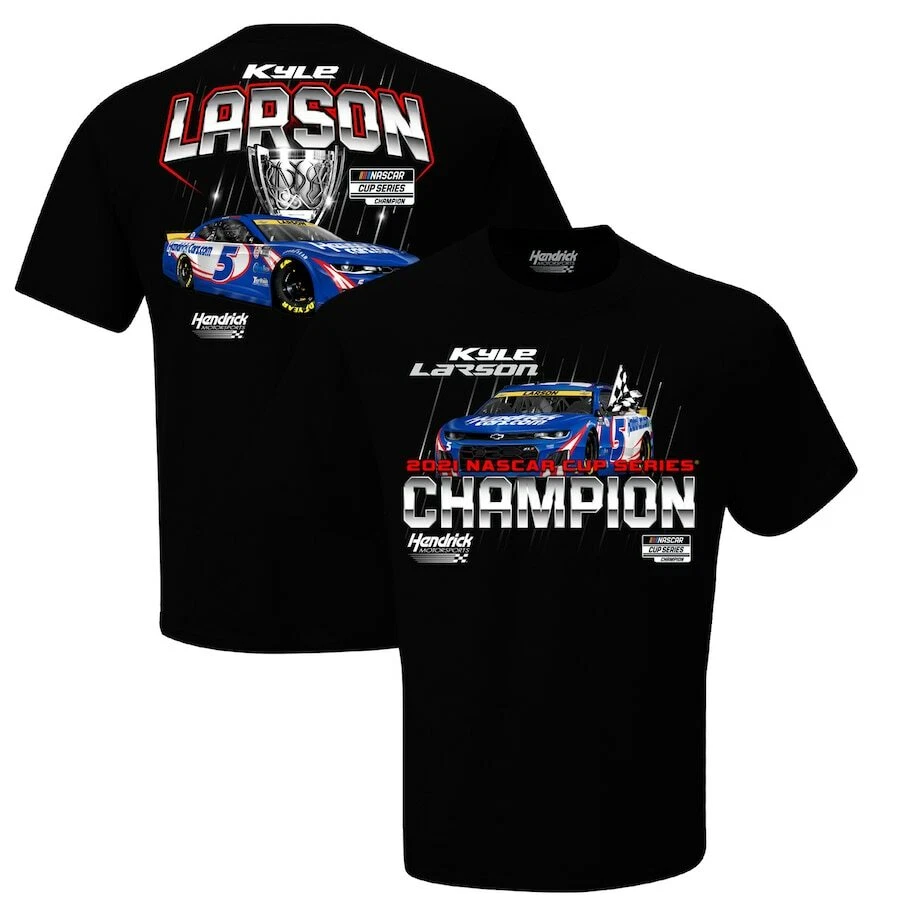 Camisa Campeón Kyle Larson Nascar #5 Victory Negra 2 Caras Para Hombre XL 2021 Foto 1 de 1