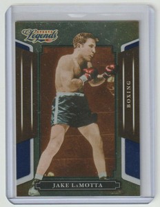 JAKE LaMOTTA 2008 Donruss Sports Legends MIRROR BLUE #13 SP Parallel #081/100