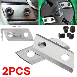2PCS 70*30*3mm Garden Shredder Chipper Blades Cutter with M10 Countersunk Screw - Picture 1 of 12
