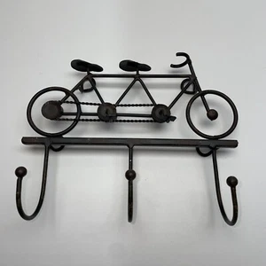 Bicycle Tandem 3-Hook Key Holder - Picture 1 of 5