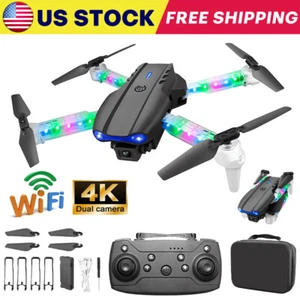 LED E99 PRO RC Drone With 4K HD Dual Camera WiFi FPV Foldable Quadcopter US - Picture 1 of 24
