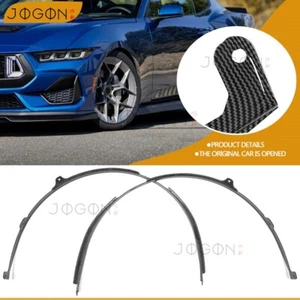 For Ford Mustang S650 GT 24+ ABS Carbon Look Front Fender Flares Wheel Mud Guard - Picture 1 of 12