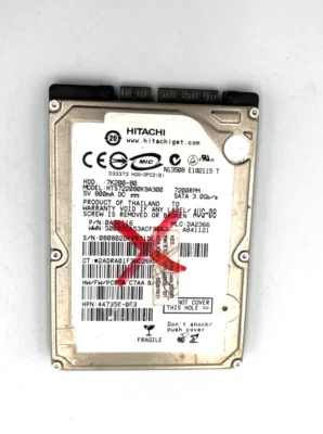 Hitachi 7K200-80 HTS722080K9A300 80GB 7200RPM SATA HDD 2.5" Hard Drive #80_53 - Image 1 of 4