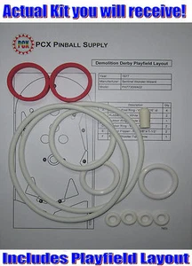 1977 Sentinel Wonder Wizard Demolition Derby Pinball Rubber Ring Kit - Picture 1 of 2