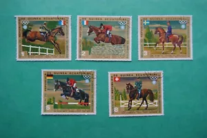 Republica Guinea - Briefmarke, Reitsport, Pferd - Olympia - Munich 72 / München - Bild 1 von 3