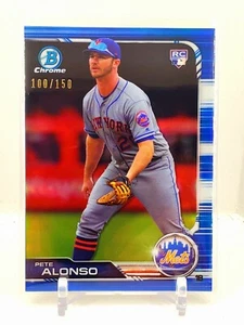 NON AUTO 2019 Bowman Chrome Pete Alonso Blue ROOKIE Refractor 100/150 Mets RC SP - Picture 1 of 2