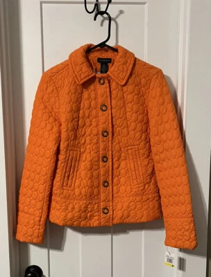Rafaella Orange Quilted Jacket/Coat Size Medium New with tags - Image 1 of 3