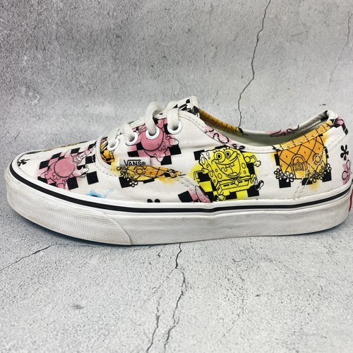 Scarpe da ginnastica autentiche aerografo Vans x SpongeBob da donna stringate taglia 7 5 M