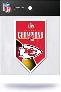 Kansas City Chiefs Super Bowl LIV Champions Pennant Static Cling Decal Sticker - Picture 1 of 1