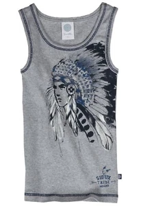 Sanetta Boys Undershirt Grey Indian Size 92 - Picture 1 of 1