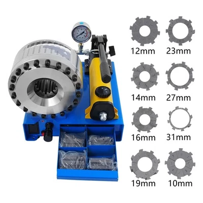 BONXRDUN Pressa per tubi idraulici pressa per tubi manuale crimpatrice macchina crimpatrice con 8 set
