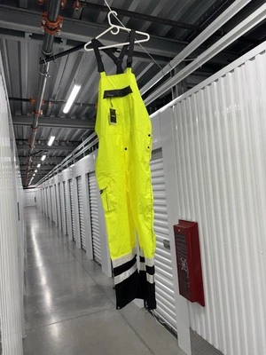 Kishigo RWB106 Brilliant Series Rainwear Bib, Fits Large and Extra Large, Lime - Image 1 of 4