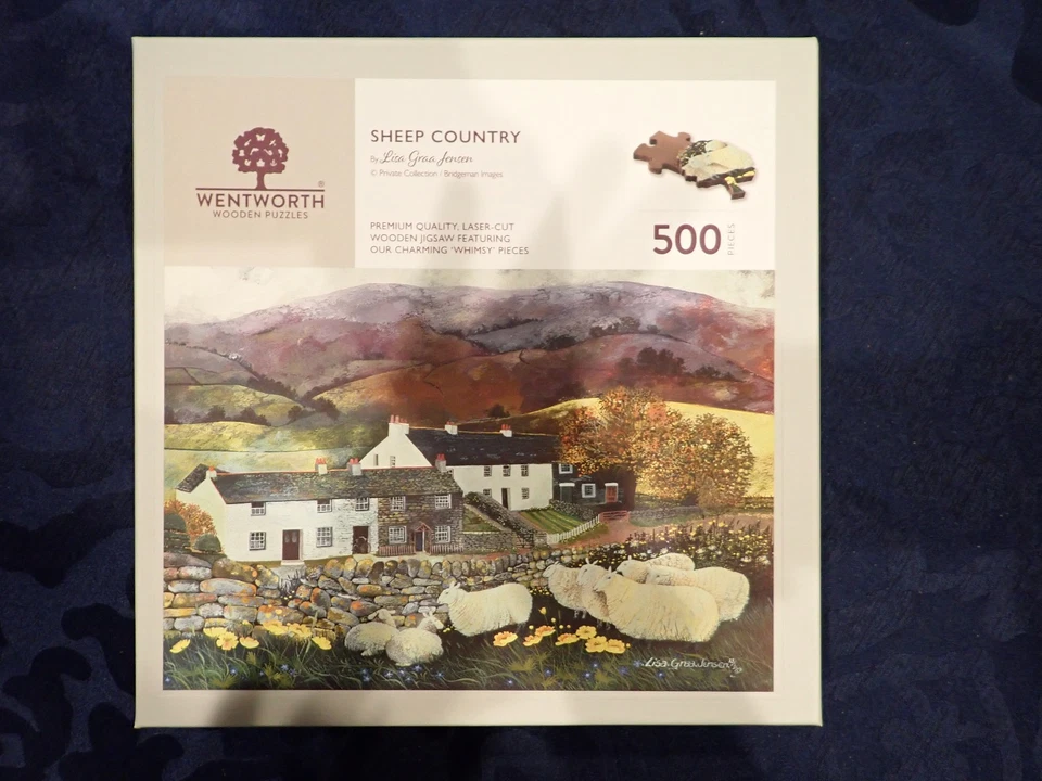 Quebra-cabeça de madeira Wentworth "Sheep Country" 500 peças - Imagem 1 de 1