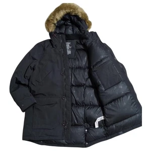 L.L.Bean Main Mountain Parka Down Coat Black XL TEK Waterproof Rare F/S - Picture 1 of 15