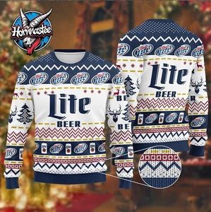Millerr Litee Ugly Christmas Sweater Amazing Gift Funny Ugly Sweater - Picture 1 of 2