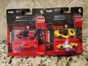 Lot of 2 - Maisto Speed Icons - Ferrari SF90 Stradale - Red and Yellow - Picture 1 of 9