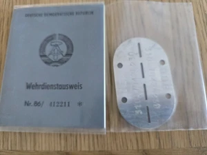 RARO documento de identificación RDA NVA + etiqueta de perro • Juego de soldados de Alemania Oriental de la Guerra Fría - Imagen 1 de 6