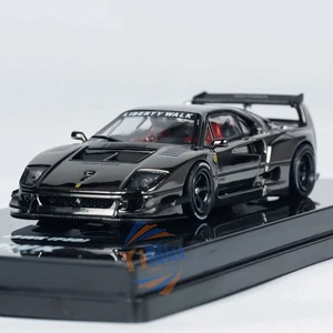 1:64 LBWK Liberty Walk Ferrari F40 Chrome Black Alloy Diecast Model Collectible - Picture 1 of 10