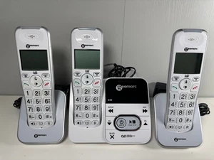 GEEMARC AMPLIDECT 295-2 Schnurloses Telefon Trio mit Anrufbeantworter große Tasten - Bild 1 von 7