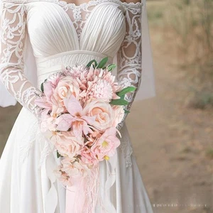 Wedding Bridal Bouquet Gift Bridal Flower for Anniversary Festival Ceremony - Picture 1 of 6