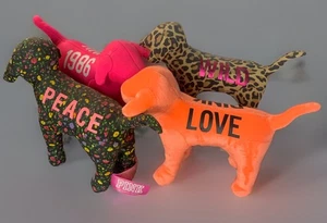 Peluche Victoria Secret ROSA Perro 4 Neón Amor Paz Leopardo Salvaje Guinga 1986 VS - Imagen 1 de 12