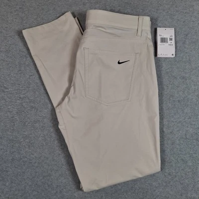 Nike Tour Repel Golf Pants Men 32X32 Light Bone Slim Fit 5 Pocket Performance - Image 1 of 4