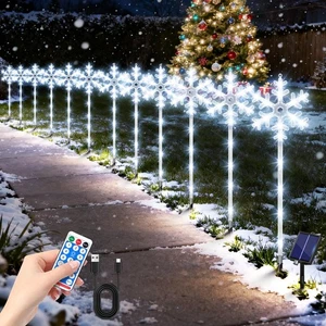 Solar Lights Outdoor Christmas Decorations 12 Pack - 96 LEDs Solar Christmas ... - Picture 1 of 7