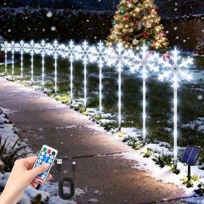 Solar Lights Outdoor Christmas Decorations 12 Pack - 96 LEDs Solar Christmas ... - Image 1 of 4