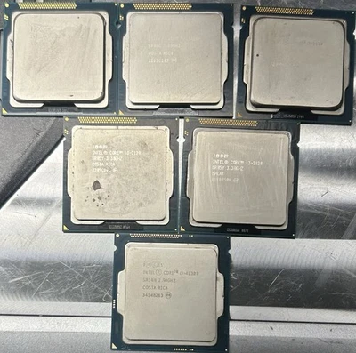 Lot 6 Intel Core 3x i3 3220 2x 2120 4130T CPU 3M Cache 3.30GHz 2nd 3rd 4th gen - Image 1 of 4