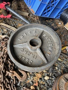 INTERNATIONAL BARBELL DEEP DISH OLYMPIC 25 LBS WEIGHT PLATES 1 Only Rare - Bild 1 von 3