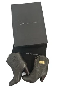 Marc By Marc Jacobs Boots Size 7 AU&US/38 EU Dark Grey Ankle Block Heel Western - Picture 1 of 18
