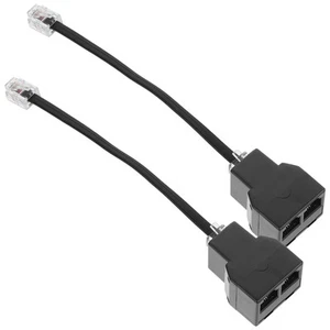 2 szt. podróżny analogowy adapter telefoniczny rozdzielacz do linii telefonicznych - Zdjęcie 1 z 12