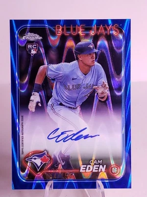 Cam Eden RC Auto Blue RayWave /150 2024 Topps Chrome RA-CE Toronto Blue Jays - Image 1 of 4