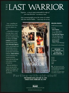 THE LAST WARRIOR__Original 1990 Trade print AD__GARY GRAHAM_Cary-Hiroyuki Tagawa - Picture 1 of 1