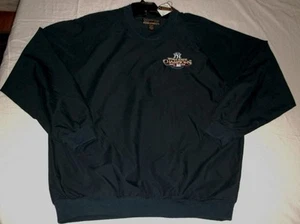 Suéter cuello en V de la Serie Mundial de los Yankees de Nueva York azul marino logotipo de la Serie Mundial - Imagen 1 de 2