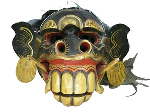 BALINESE DEMON MASK Great for Wall Display Comfortable to Wear Cosplay Halloween - Picture 1 of 9