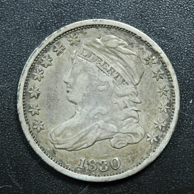 1830 Dime 10c Capped Bust Variety 2 - Image 1 of 2