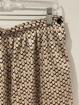 Falda midi vintage Courtwell multicolor con patrón de luna para mujer talla 28/pequeña Foto 1 de 4