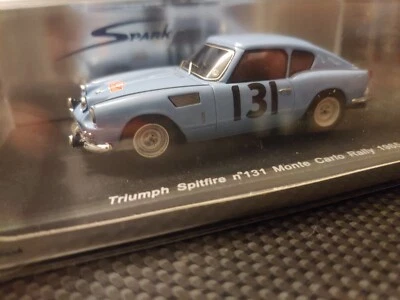 1x Spark S1404 TRIUMPH SPITFIRE #131 Hunter Rallye MONTECARLO 1965 - 1:43 RARE - Immagine 1 di 4