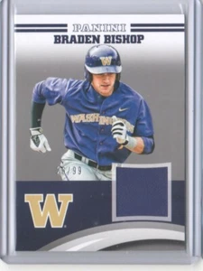 2016 Panini Collegiate Washington Huskies Jersey Silver Braden Bishop /99 FlatSH - Picture 1 of 3