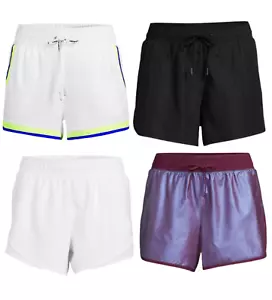 Avia Love & Sports Womens Athletic Running Shorts Black Purple White Size XXL - Picture 1 of 13