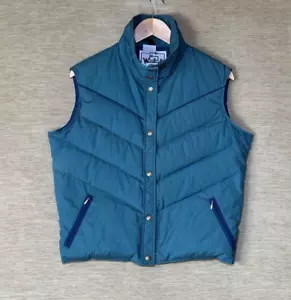 Vintage Woolrich Gilet Womens Large Down Filled Vest Puffer Outdoor Waistcoat - Picture 1 of 11