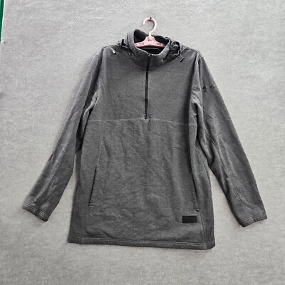Under Armour Women Sweatshirt Large Gray Hoodie Tunic 1/2 Zip Mock Neck Fitted — 第 1/4 张图片