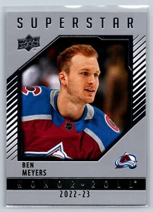 2022-23 Upper Deck Series 2 #HR66 Ben Meyers Superstar Honor Roll Avalanche - Picture 1 of 2