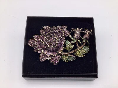 Prendedor grande HEIDI DAUS Rose Bed NUEVO Foto 1 de 4